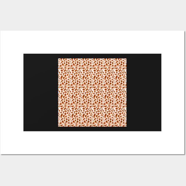 Orange Tiny Spotted Animal Pattern Design Wall Art by greenoriginals